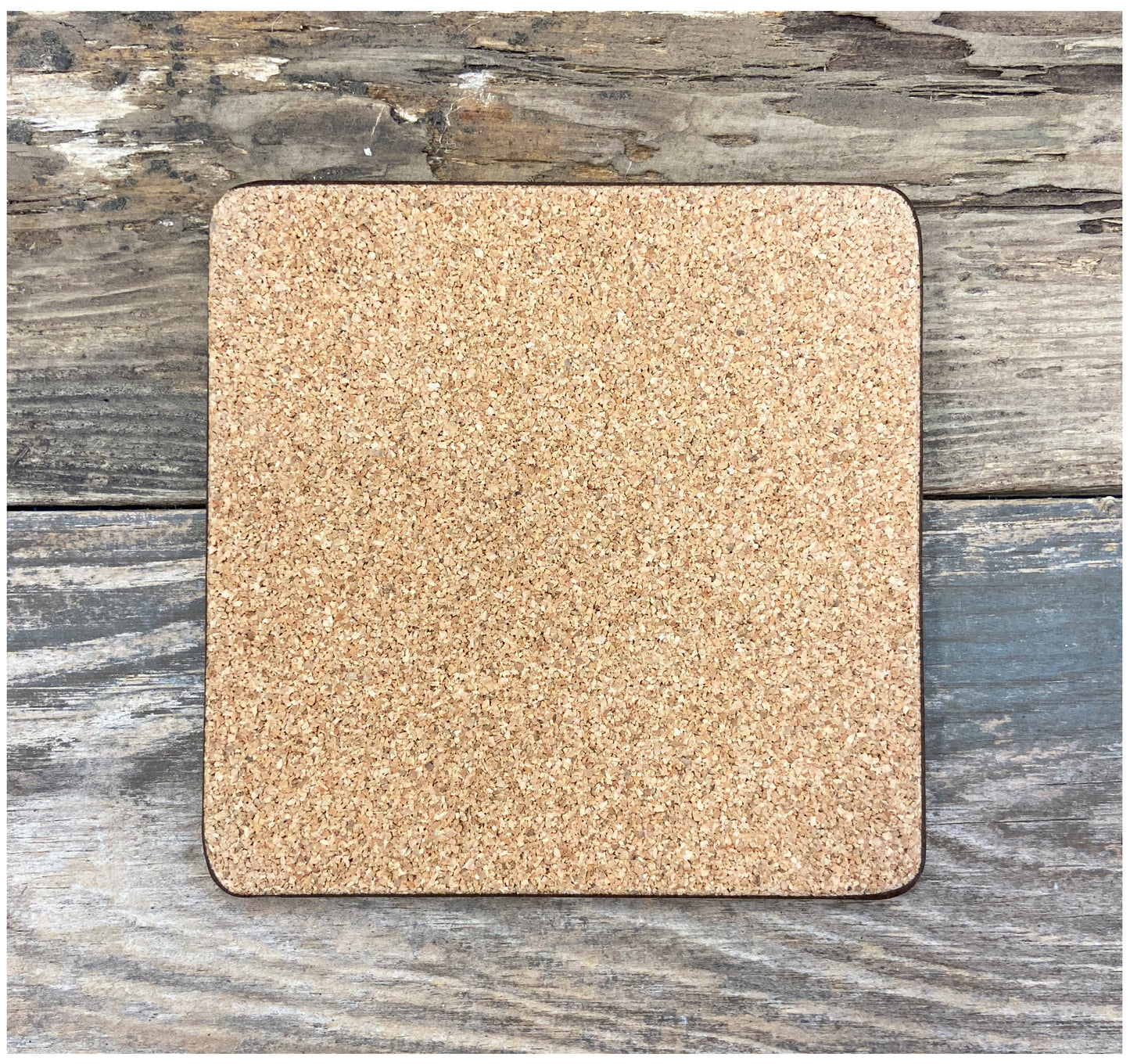 SEAWEED Set of 4 square coasters (dark blue) - Cork back - Melamine coated