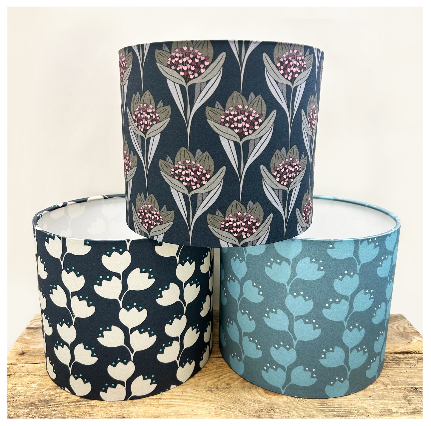 HAPPY FLOWER (Dusky pink) Lampshade