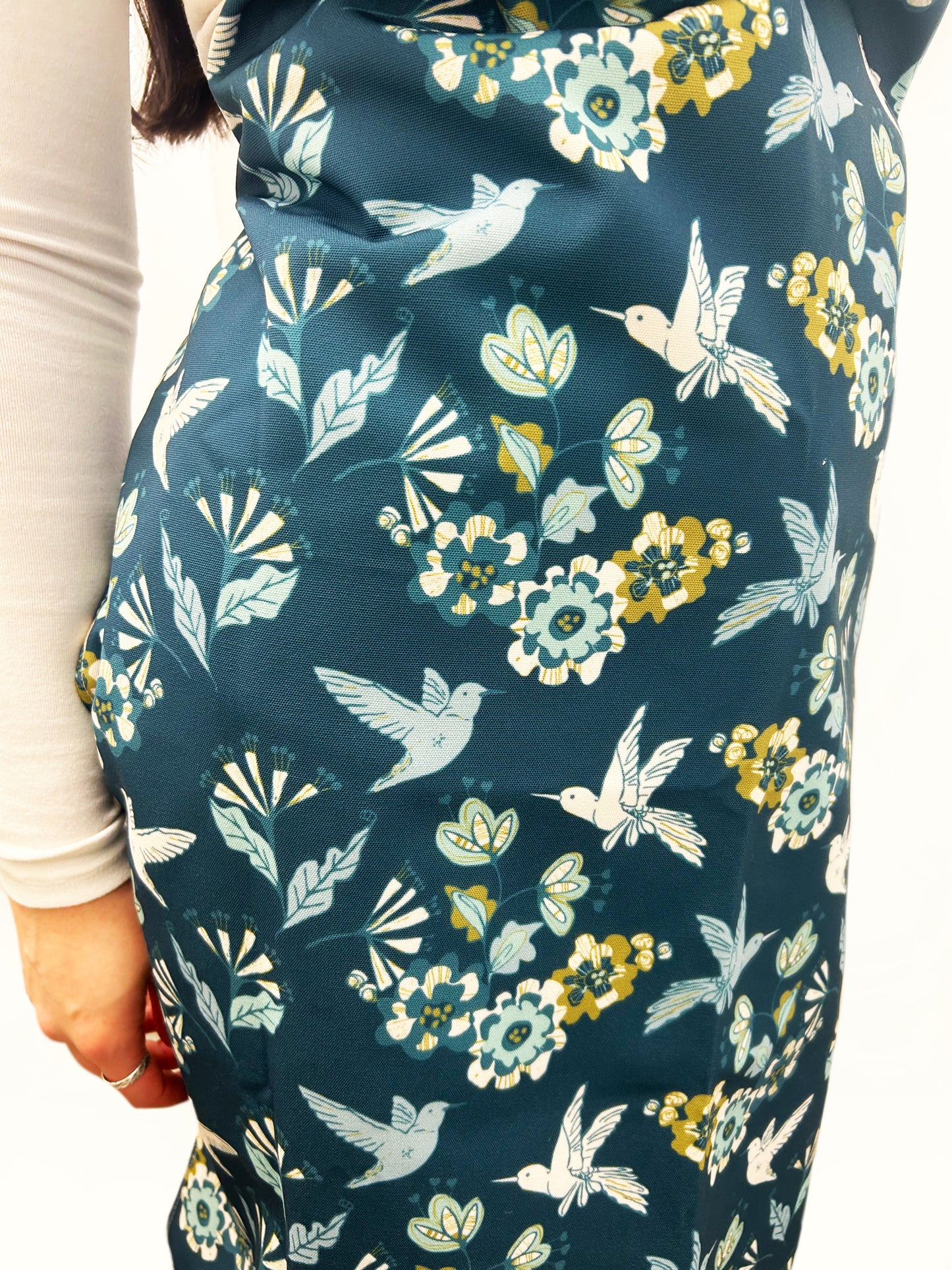 HUMMINGBIRDS (muted teal) Apron