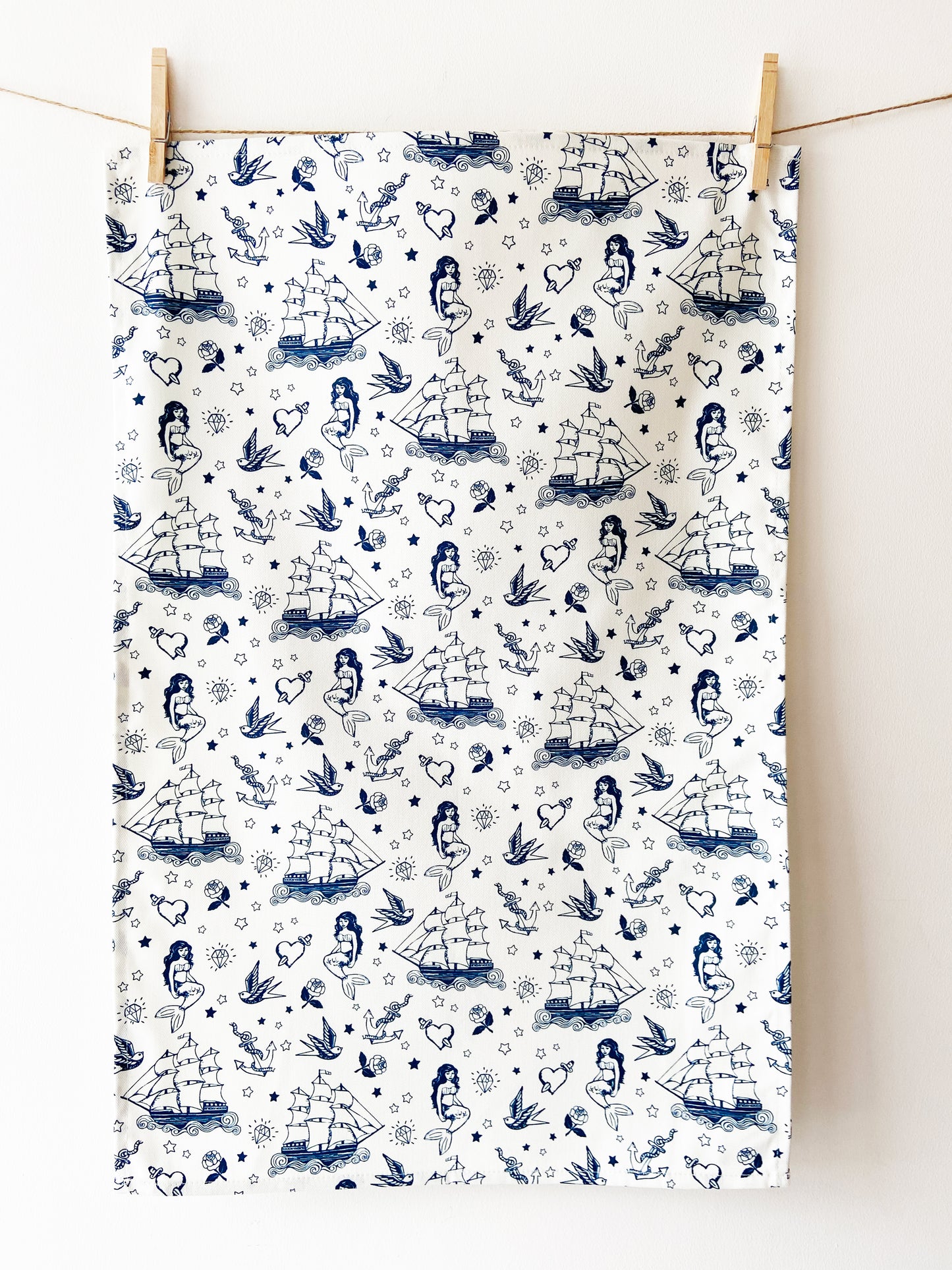 TATTOO Cotton tea towel