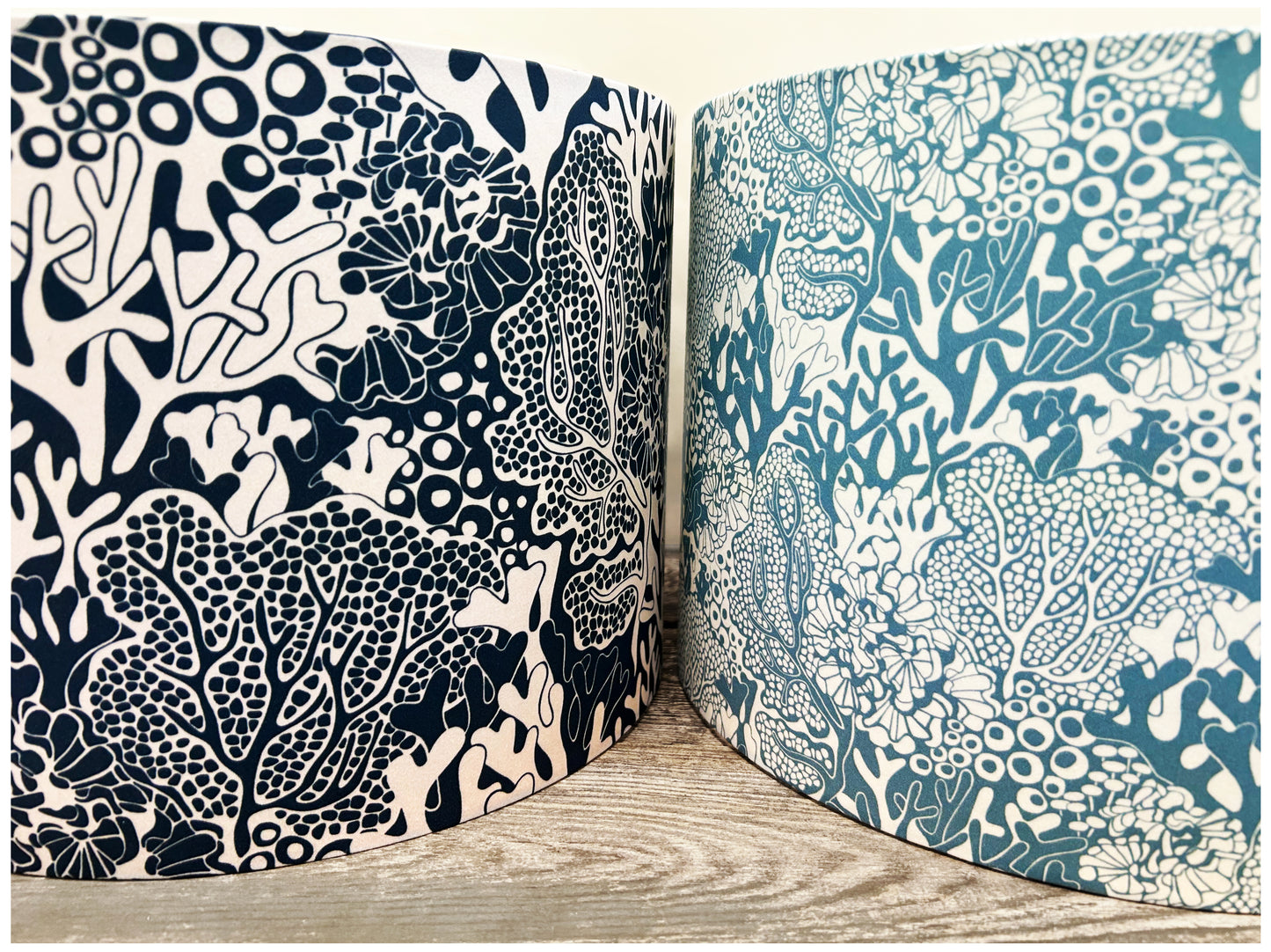 TIDE (teal & off white) Lampshade