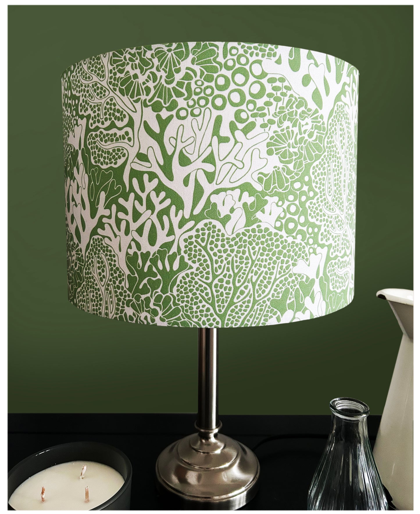 TIDE (green & off white) Lampshade