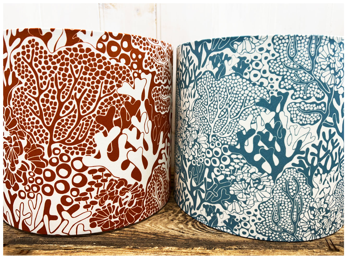 TIDE (burnt orange & off white) Lampshade