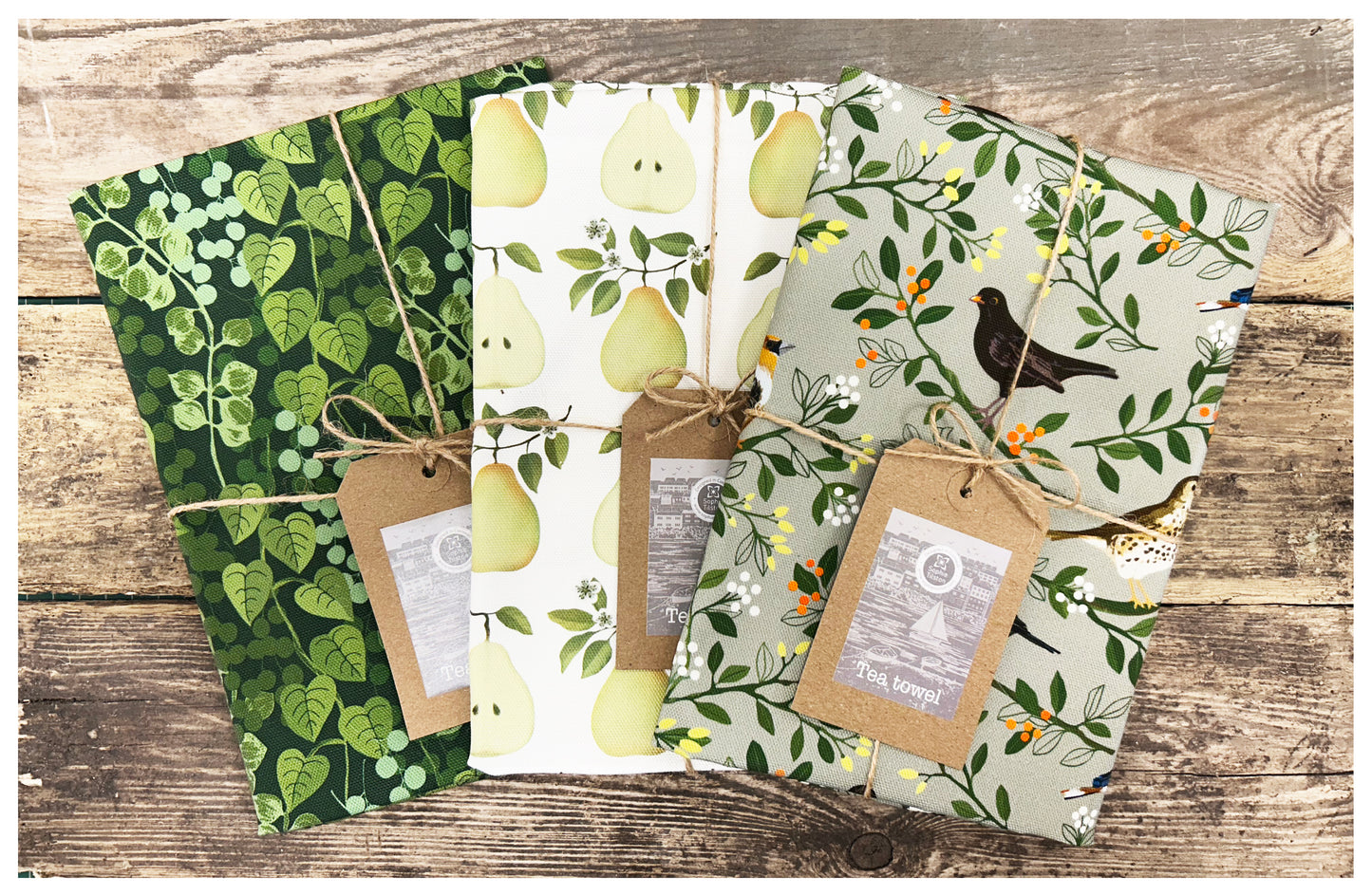 PEAR BLOSSOM Cotton tea towel