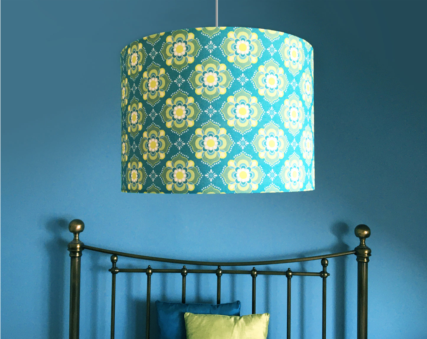 BOHO turquoise & green Lampshade