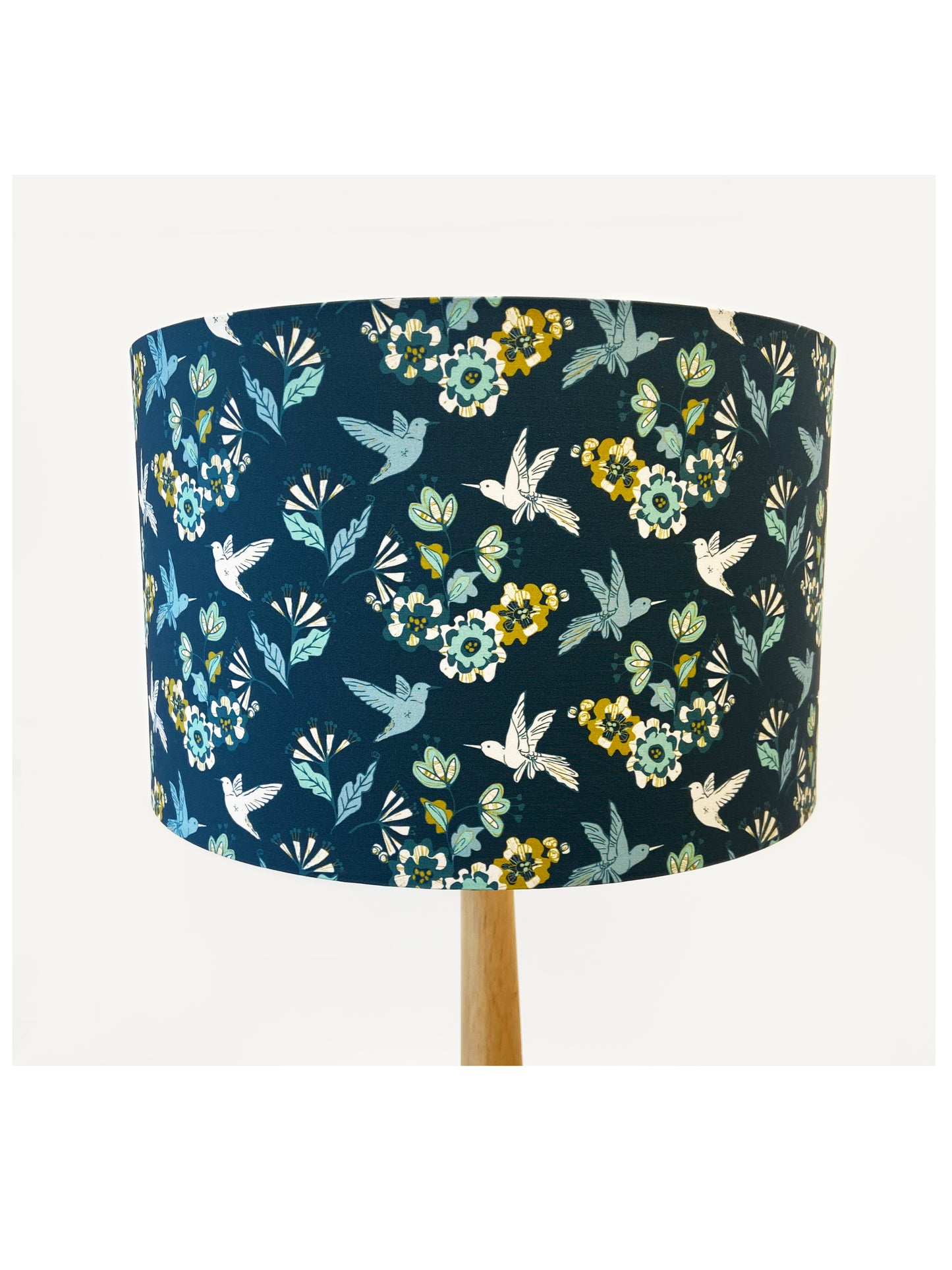 HUMMINGBIRD (muted teal) Lampshade