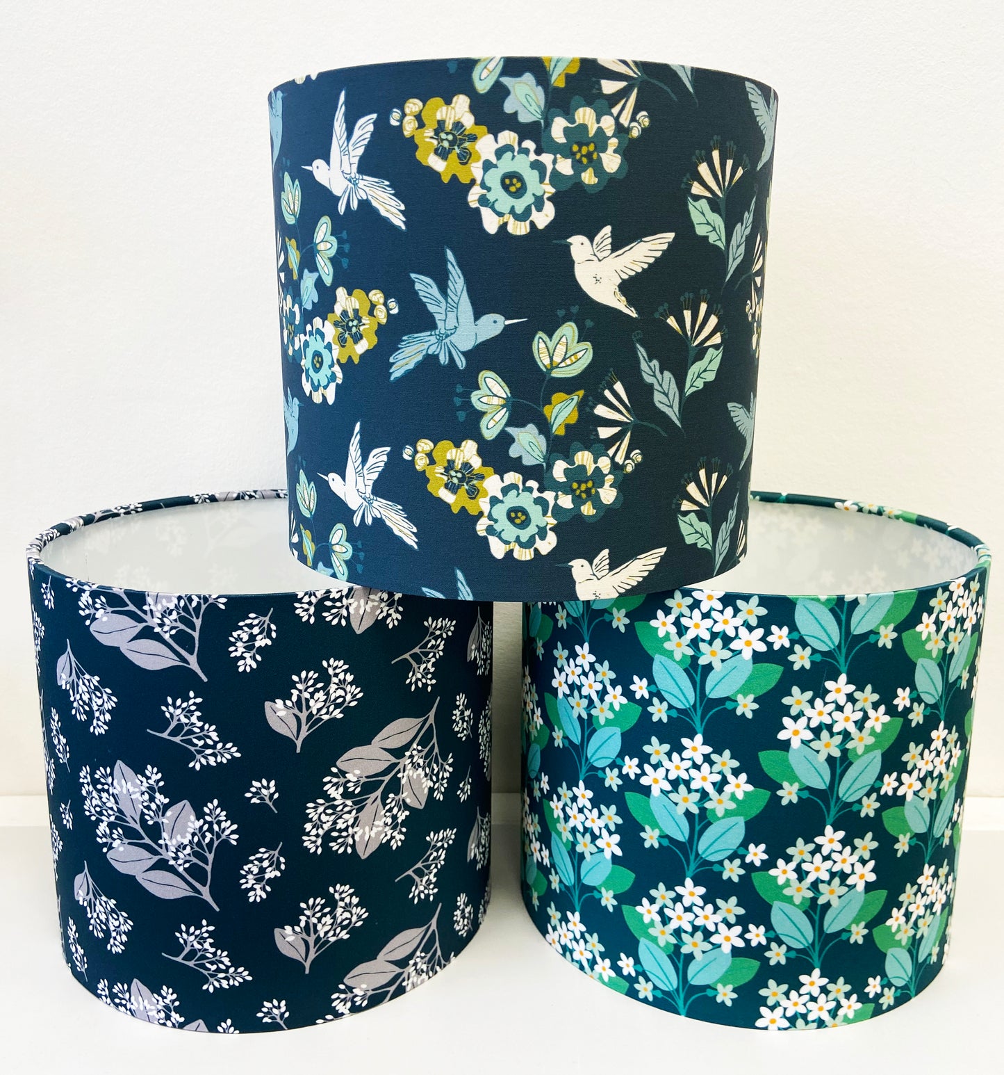 FLOWERING EUCALYPTUS (blues) Lampshade