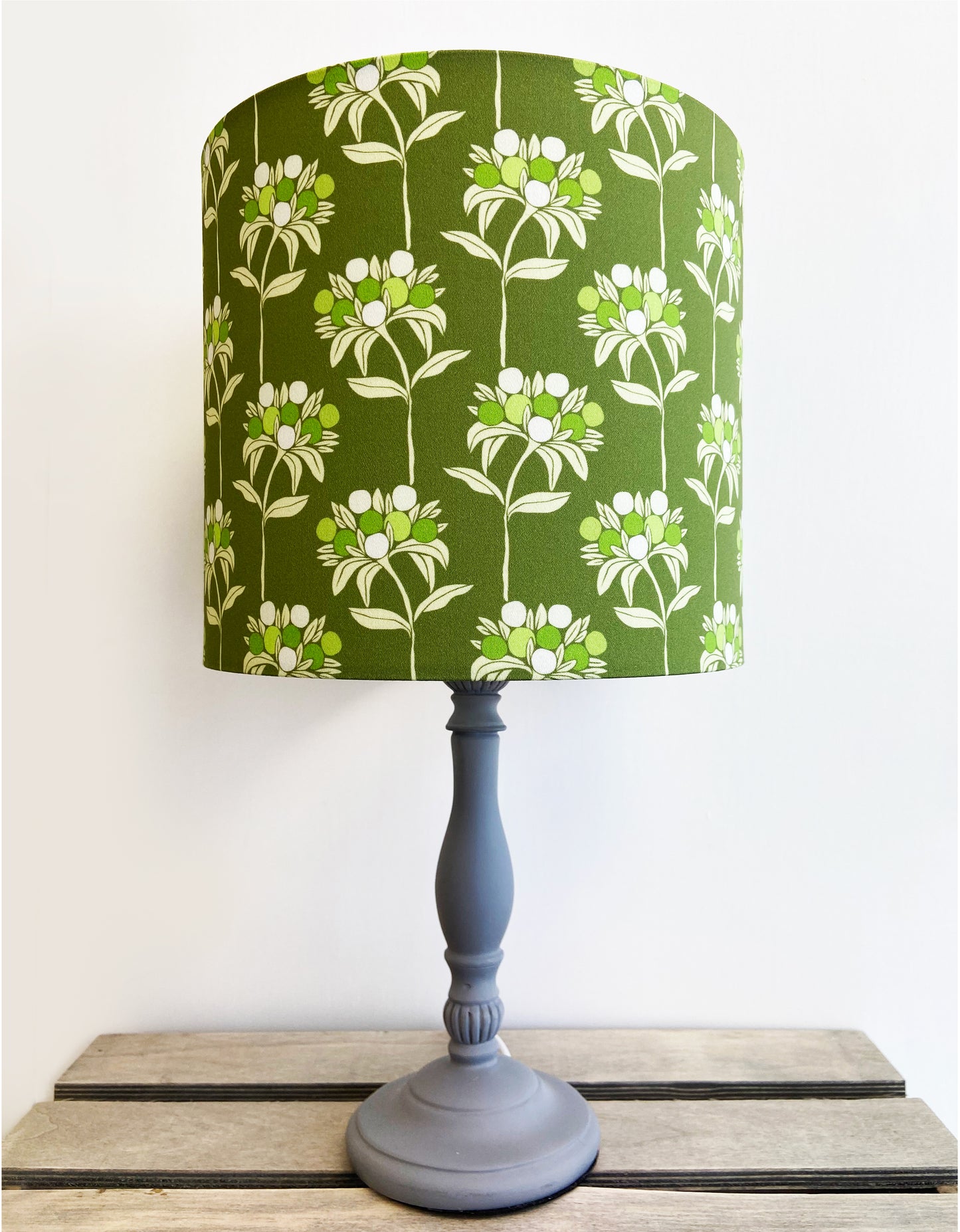 SQUARE BERRIES (green) Lampshade