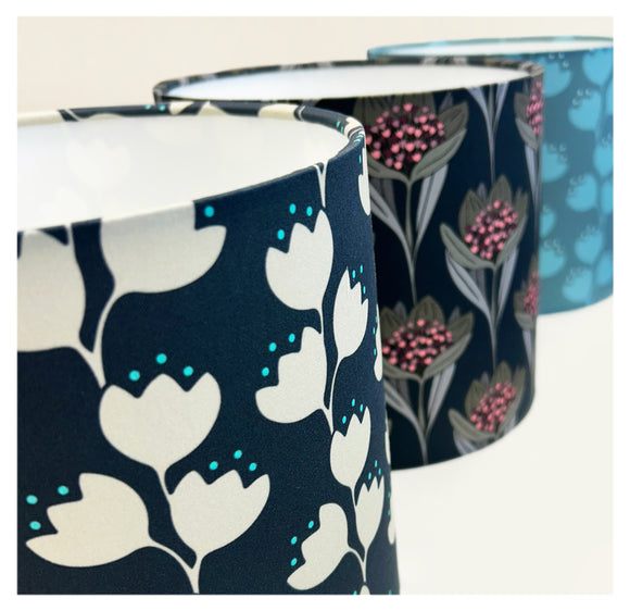 CELESTE stylised blue flower pattern - Sophie Tilston