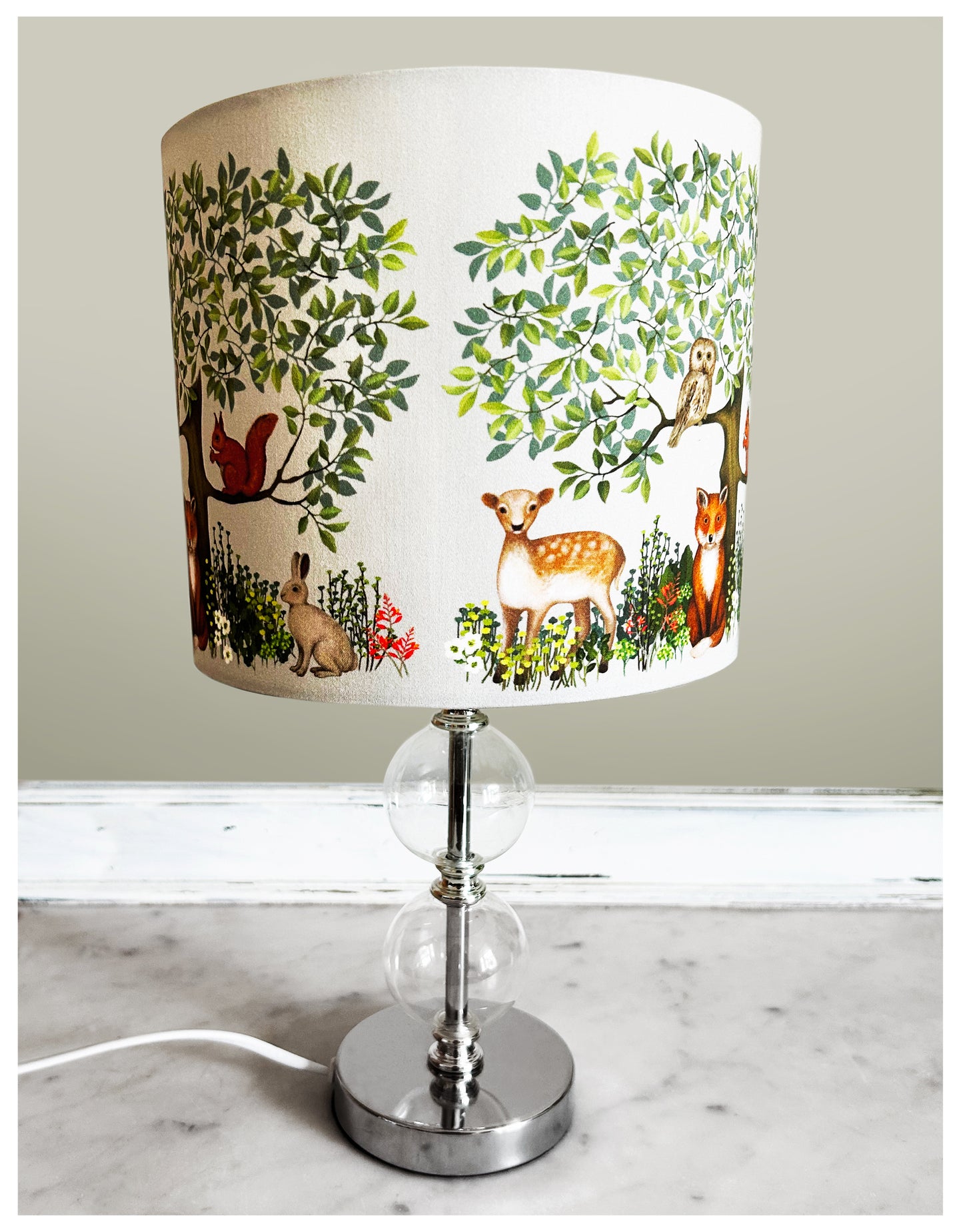 CYRIL SQUIRREL & Forest friends Lampshade (off white/natural)
