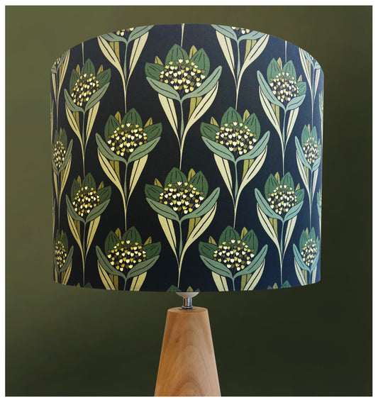 HAPPY FLOWER (muted green) Lampshade