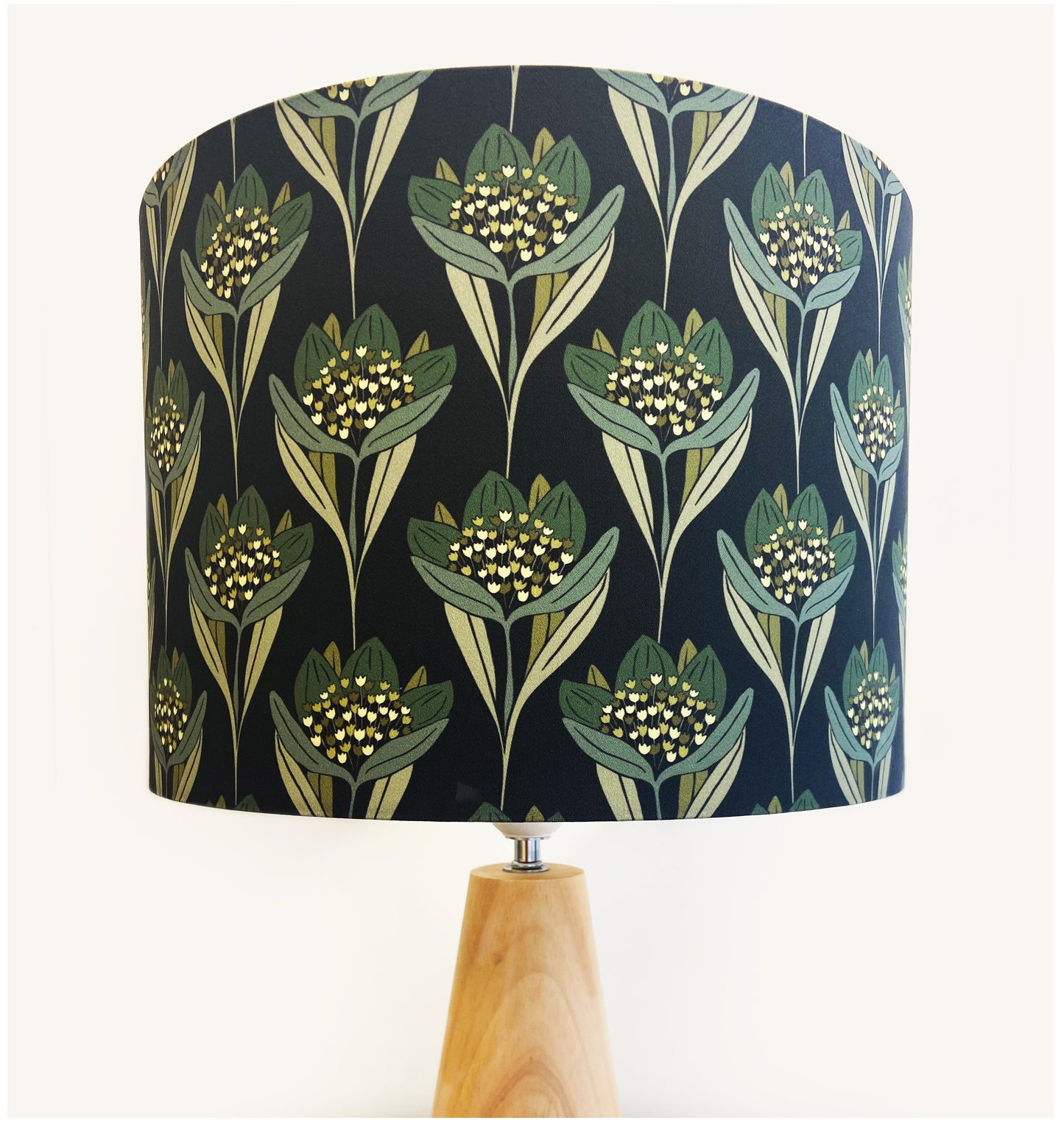 HAPPY FLOWER (muted green) Lampshade