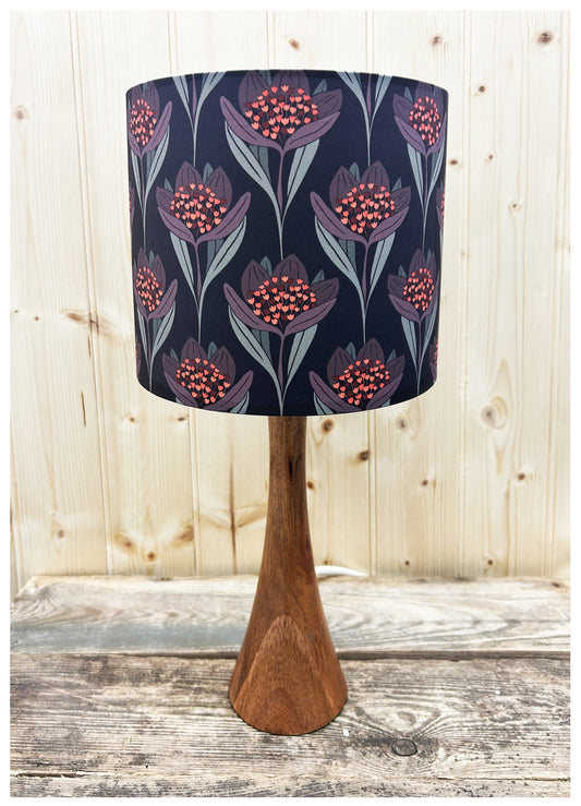 HAPPY FLOWER (muted lilac & coral pink) Lampshade