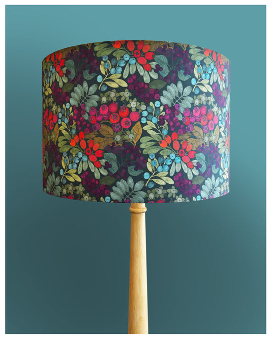 HEDGEROW Berries & leaves (colourful) Lampshade