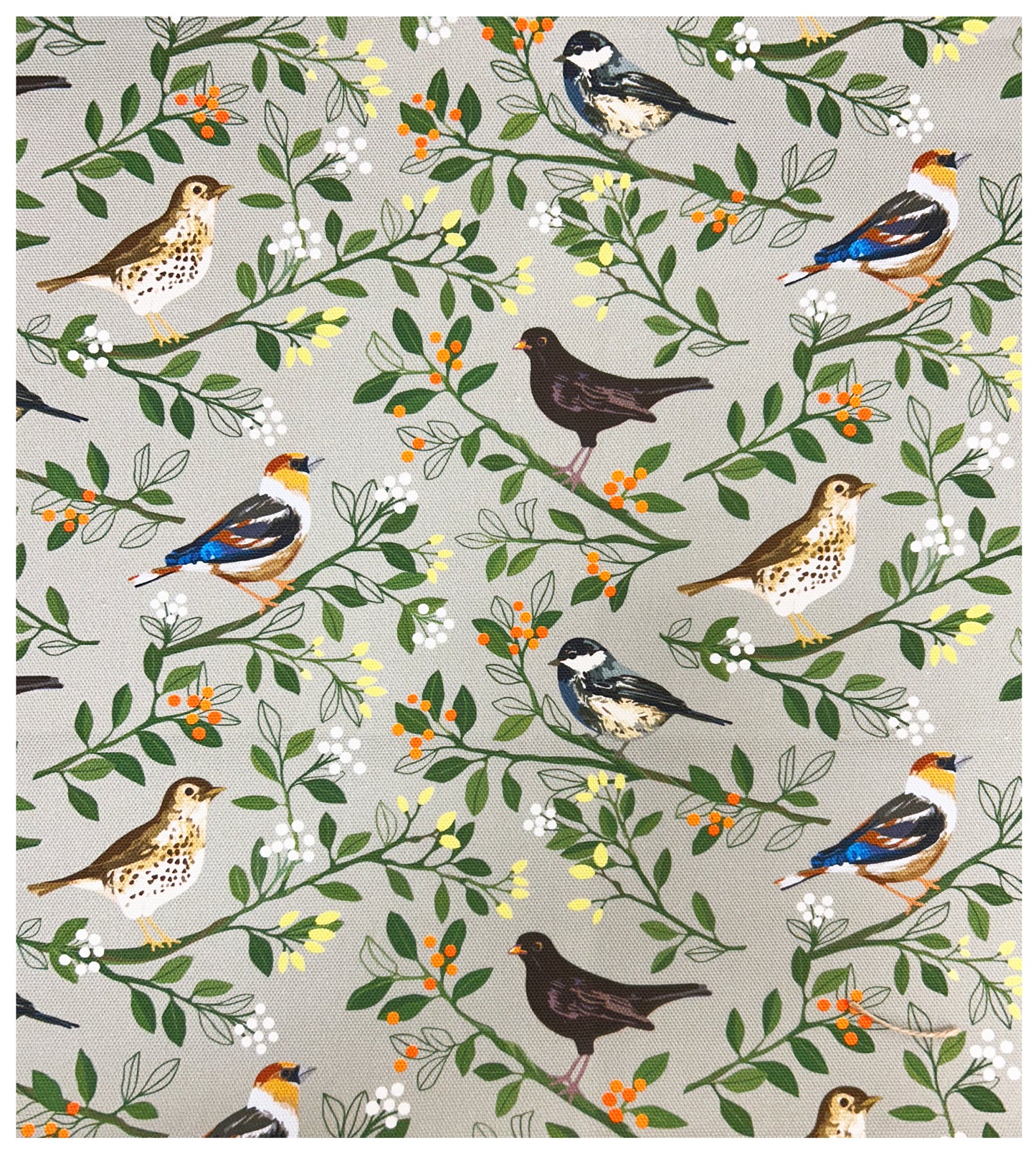 IN THE WOODS (British birds) Cotton tea towel