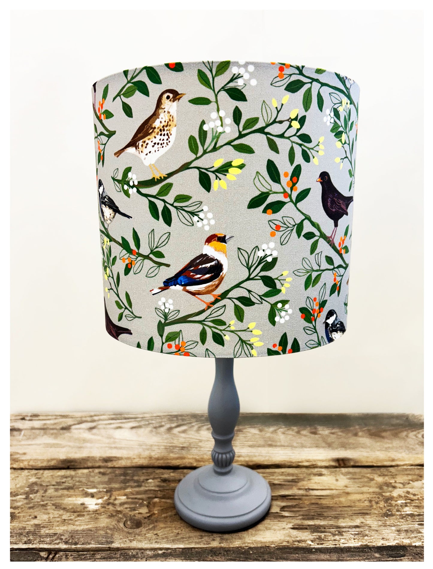 IN THE WOODS (British birds) Lampshade (Blue)