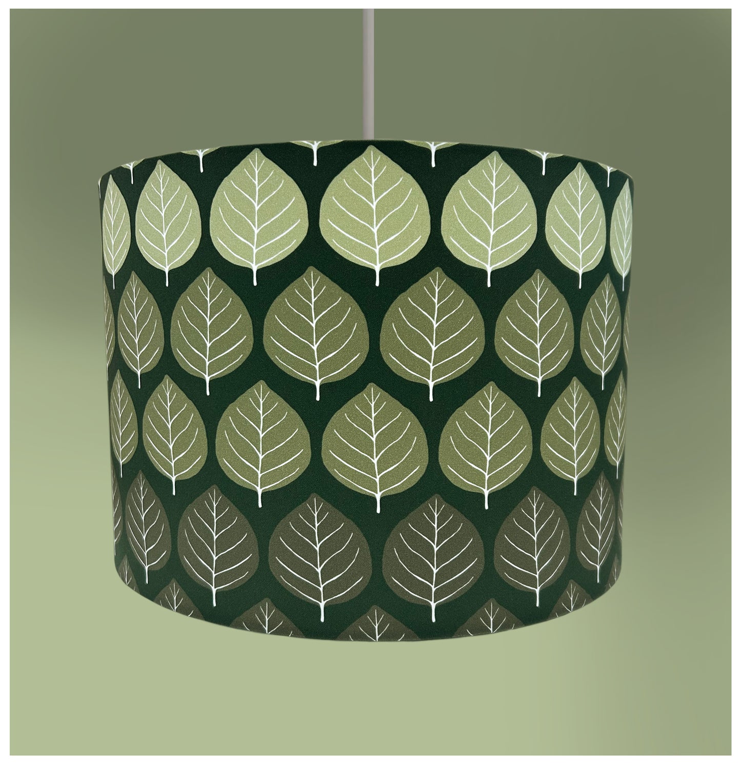 GREEN LEAVES (Muted green) Lampshade