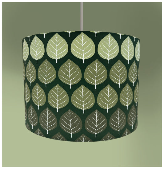 GREEN LEAVES (Muted green) Lampshade