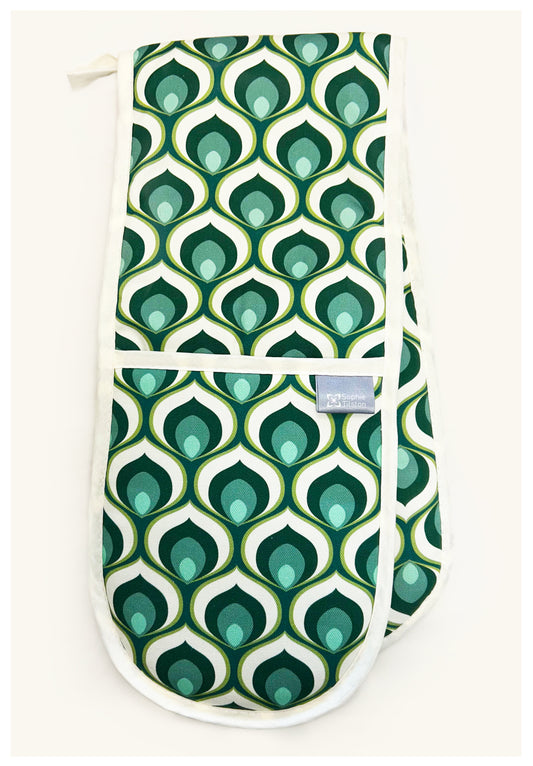 OLIVER (teal) Double oven gloves