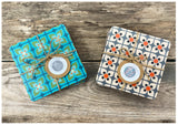 CLEMENTINE Set of 4 square coasters - Cork back - Melamine coated