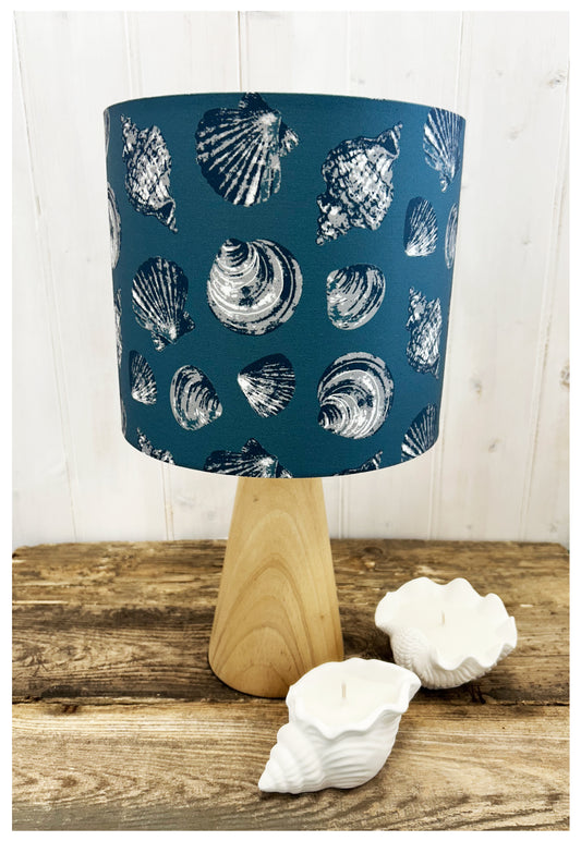 SEARCHING FOR SHELLS (teal blue) Lampshade