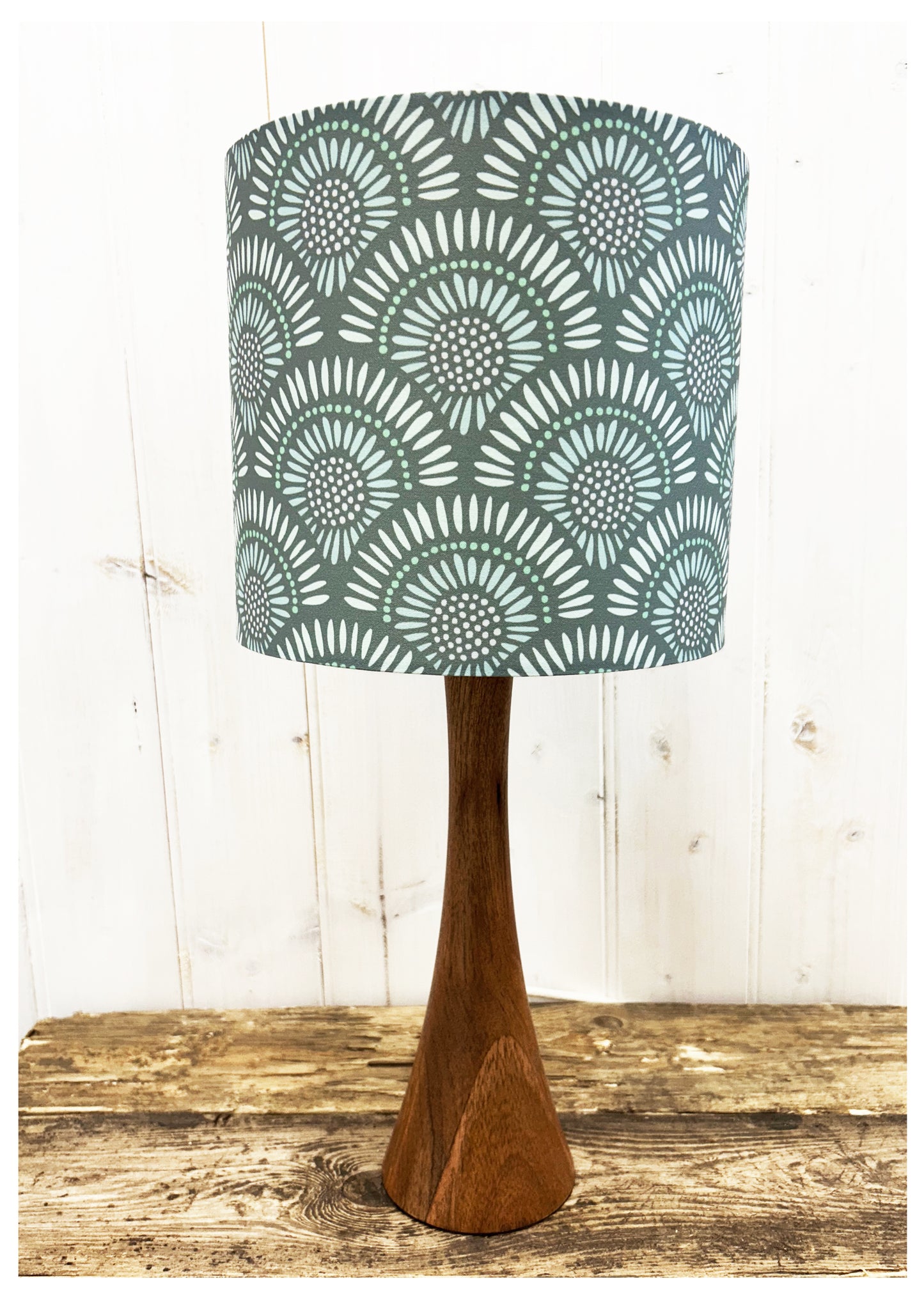 SUNDAY Geometric (muted ice blue) Lampshade