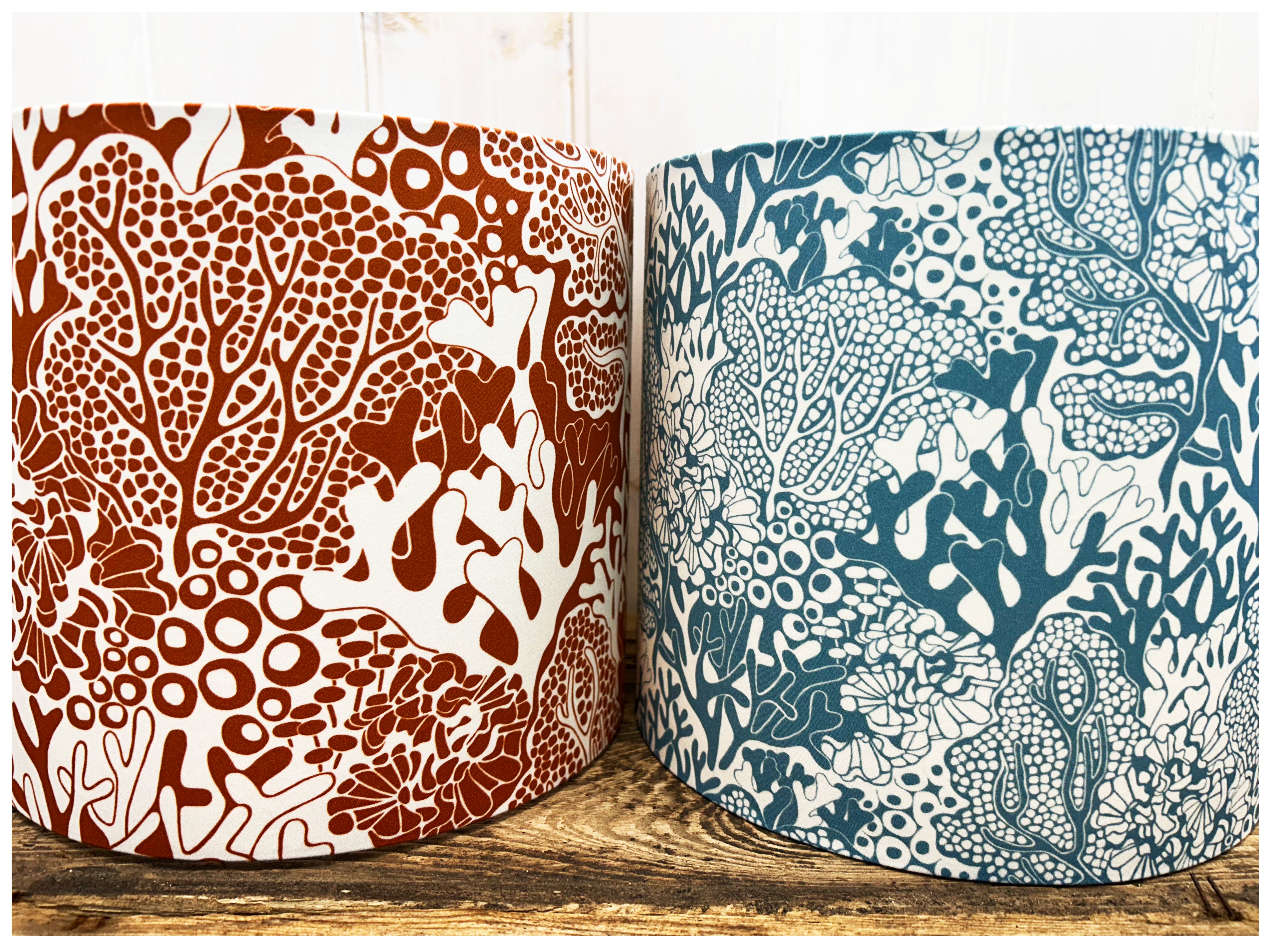 TIDE (burnt orange & off white) Lampshade – Sophie Tilston