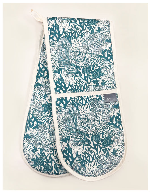 TIDE Coral (blue & white) Double oven gloves