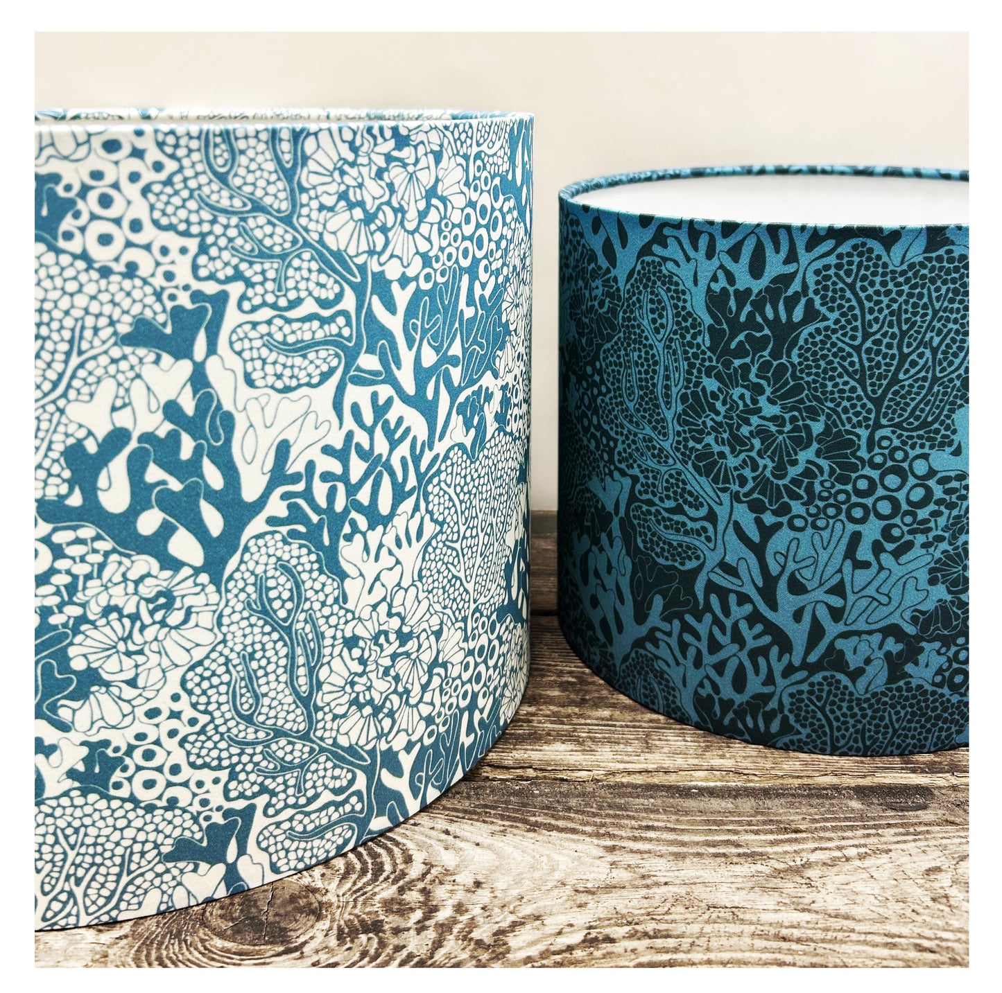TIDE (teal & off white) Lampshade
