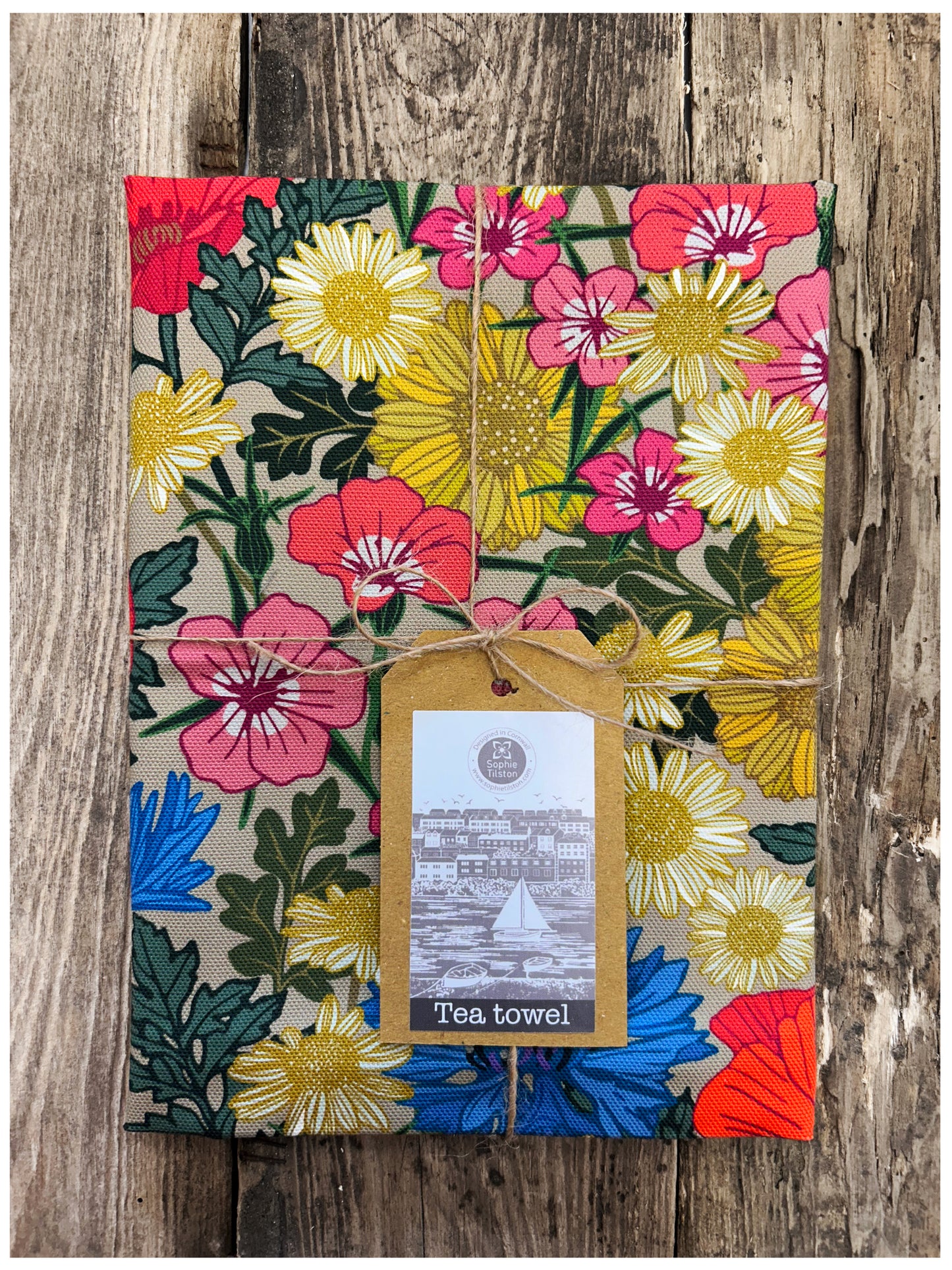 Wild Flowers Cotton tea towel