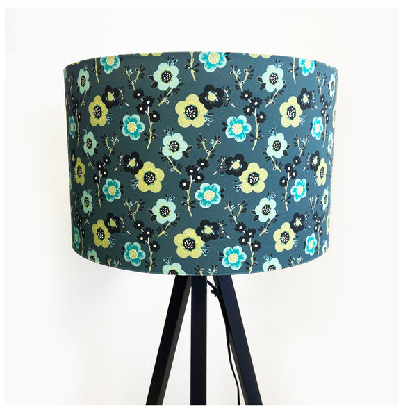 CHARLIE Flowers (greys) Lampshade